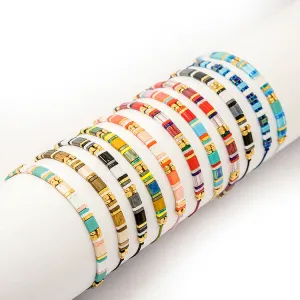 Miyuki Flat Bead Bracelet for Women Charms Gifts for Mom