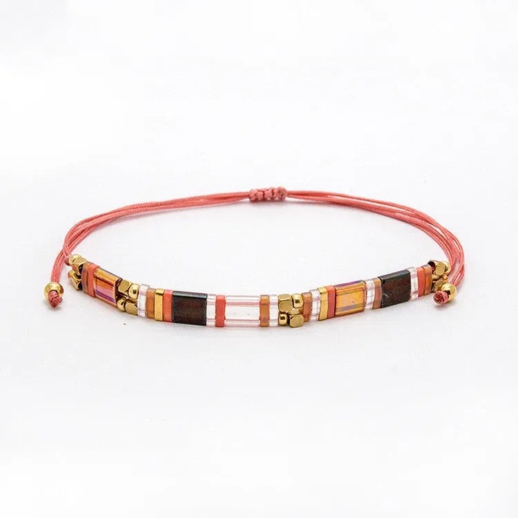 Miyuki Flat Bead Bracelet for Women Charms Gifts for Mom