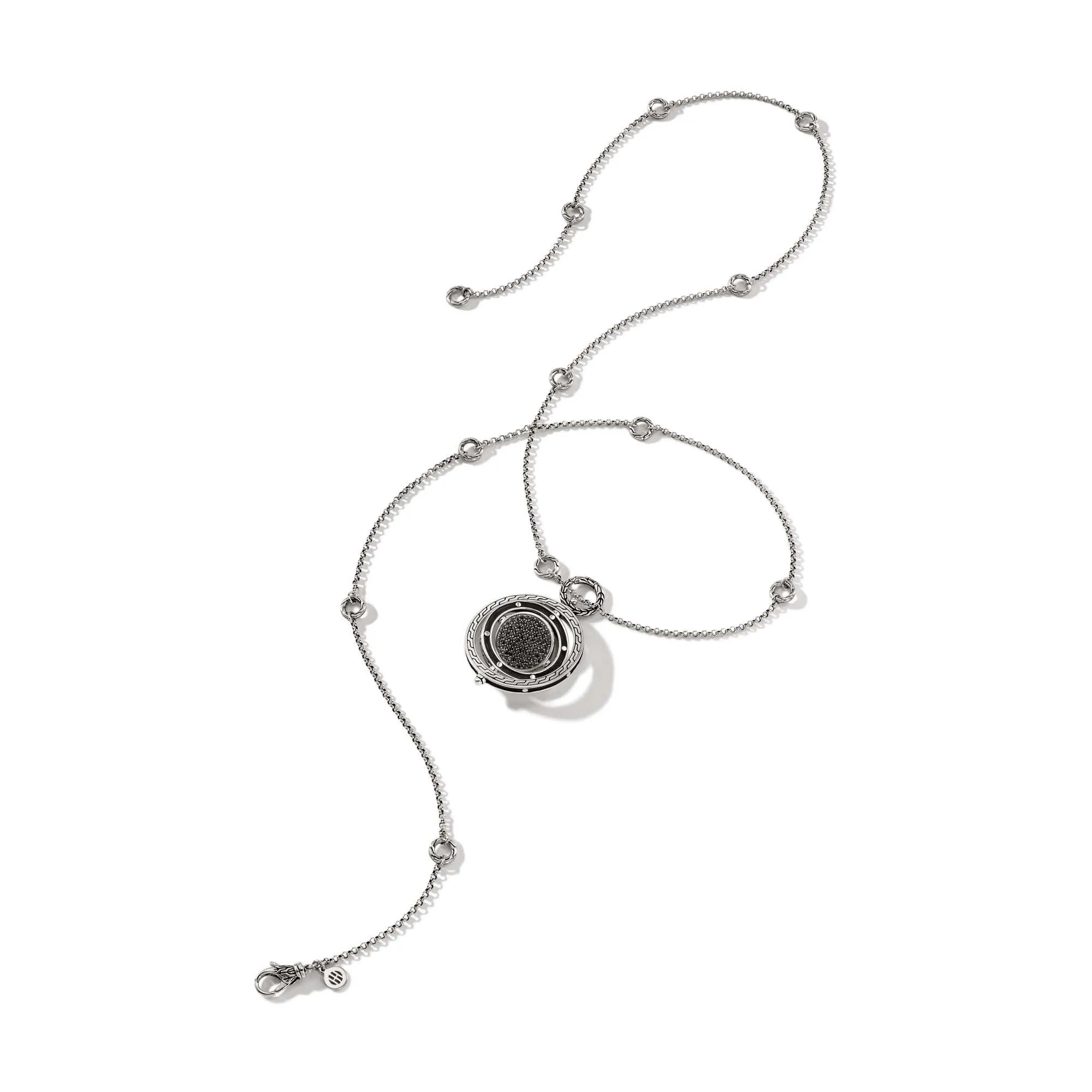 Moon Door Pendant Necklace - Black Sapphire