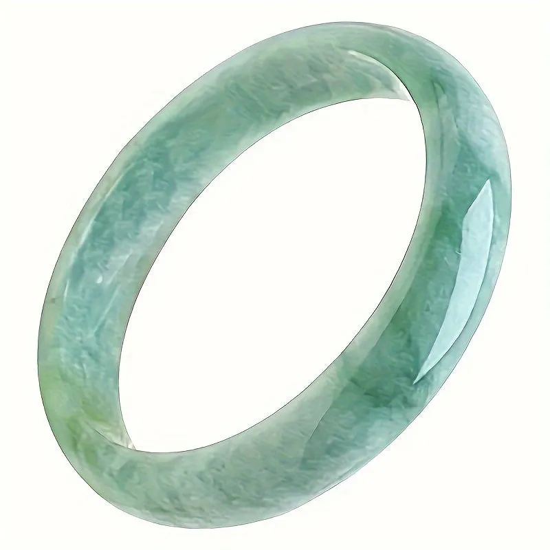 Natural Jade Bangle Bracelet For Women Men, Retro Chinese Style Bracelet