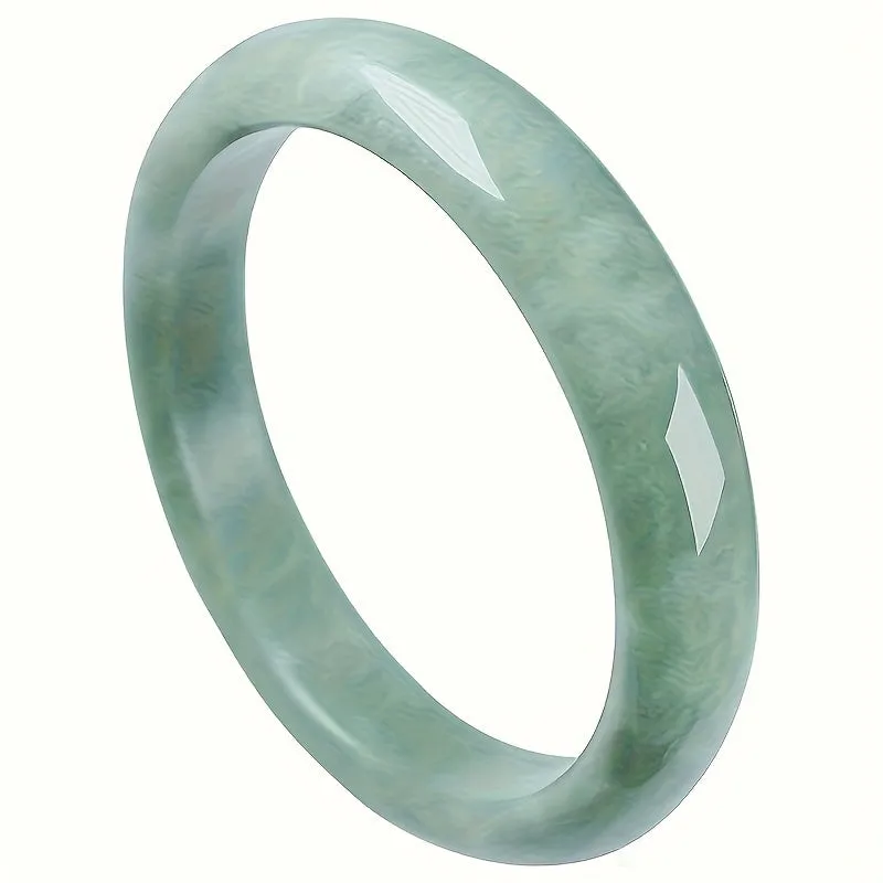 Natural Jade Bangle Bracelet For Women Men, Retro Chinese Style Bracelet