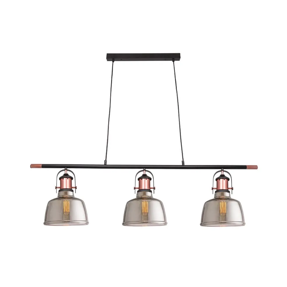 Nautical Trio Glass and Metal Pendant Light