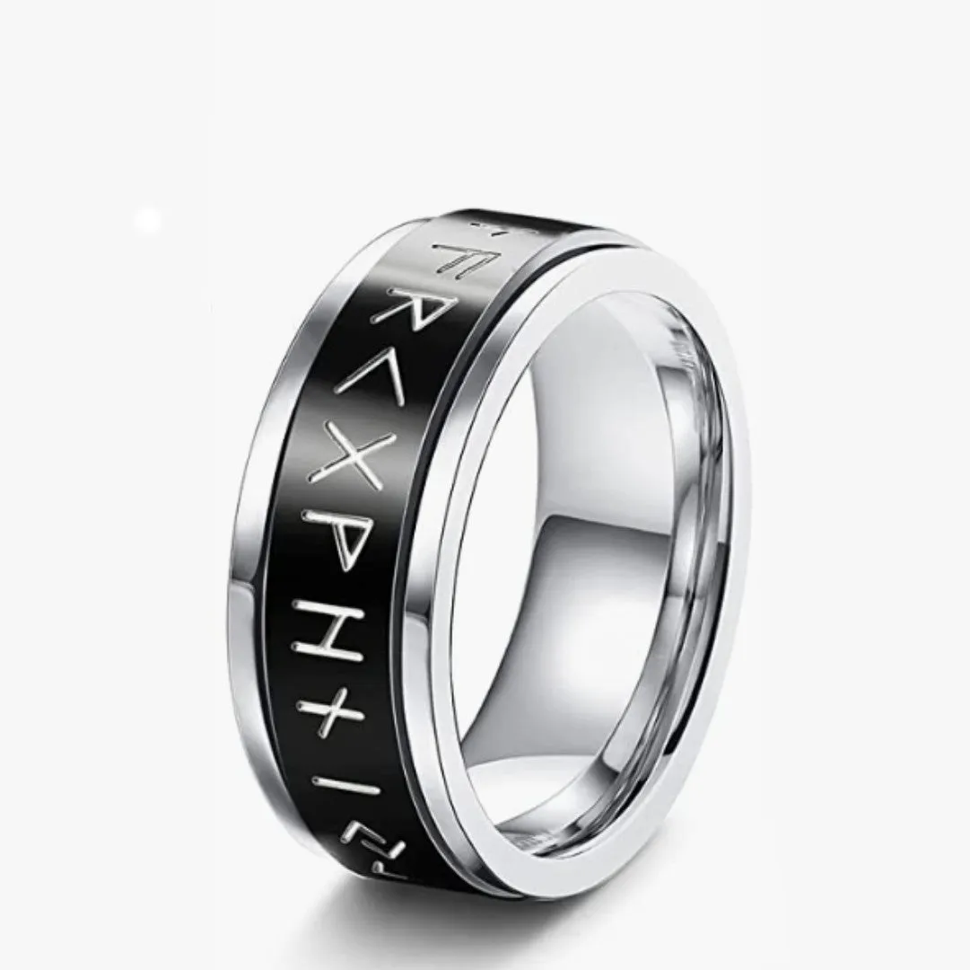 Nordic Runes Spinner Ring