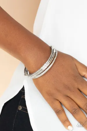 Paparazzi Bracelet ~ Stackable Sparkle - White