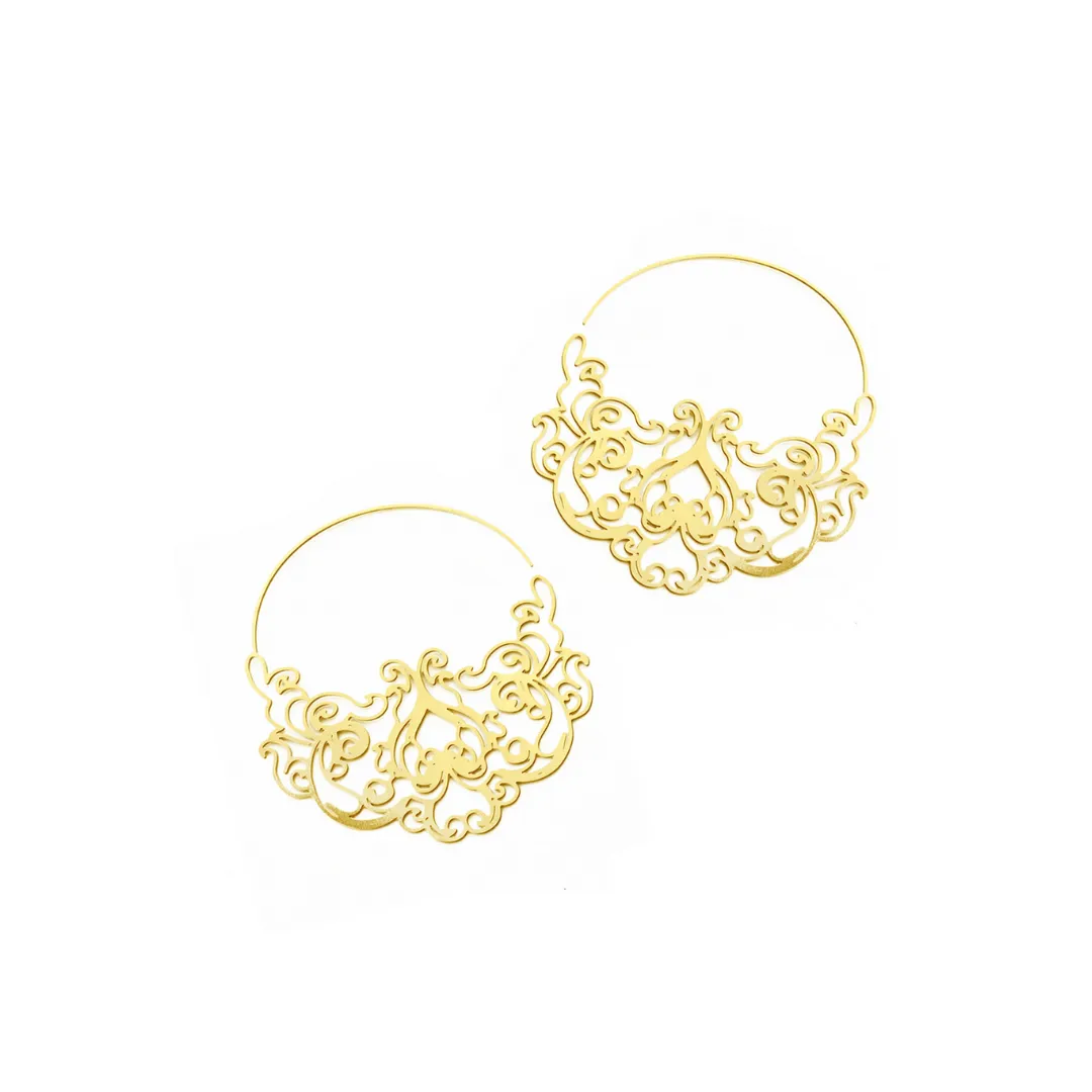 Pattern No. 6 Tiny Hoops in Gold Plate