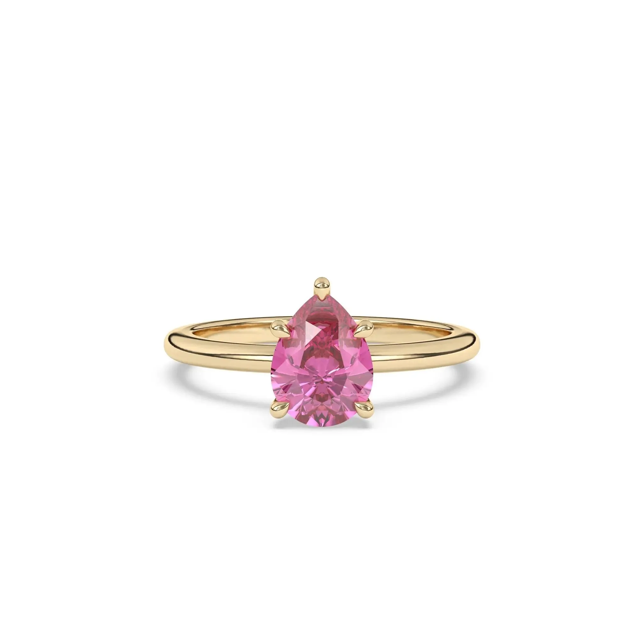 Pear Cut Pink Topaz Ring