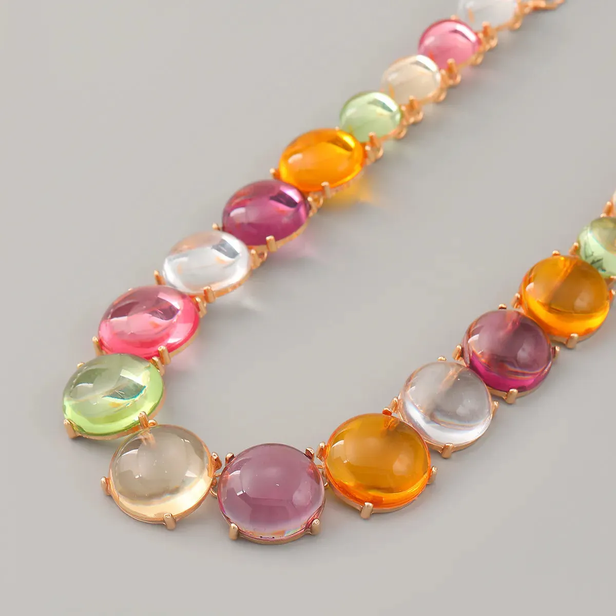 Pre Order:  Multicolor Alloy Resin Choker Necklace