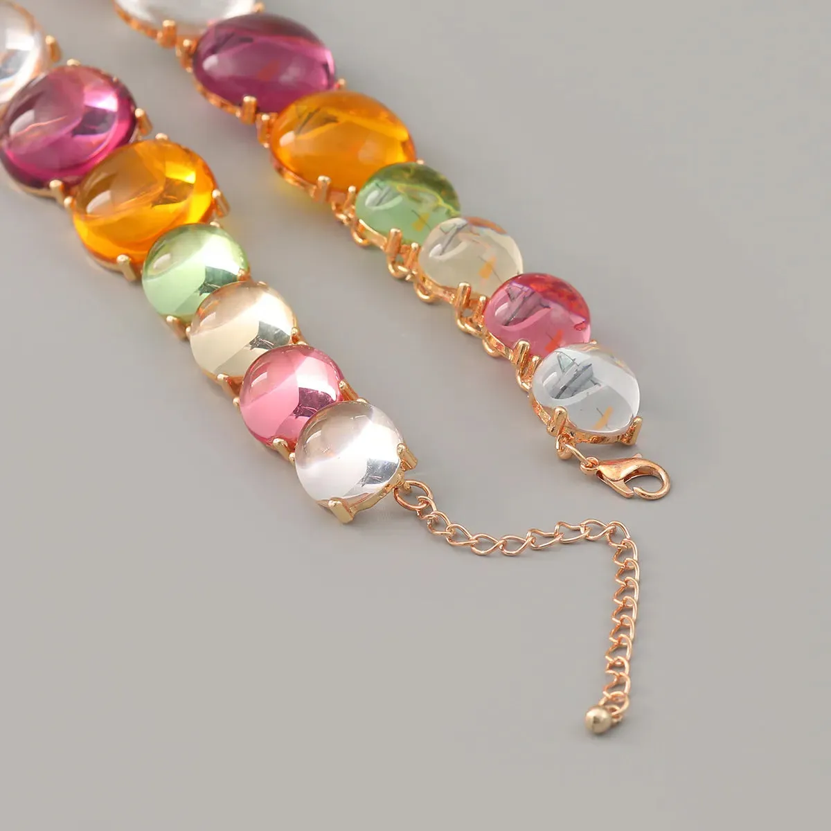 Pre Order:  Multicolor Alloy Resin Choker Necklace