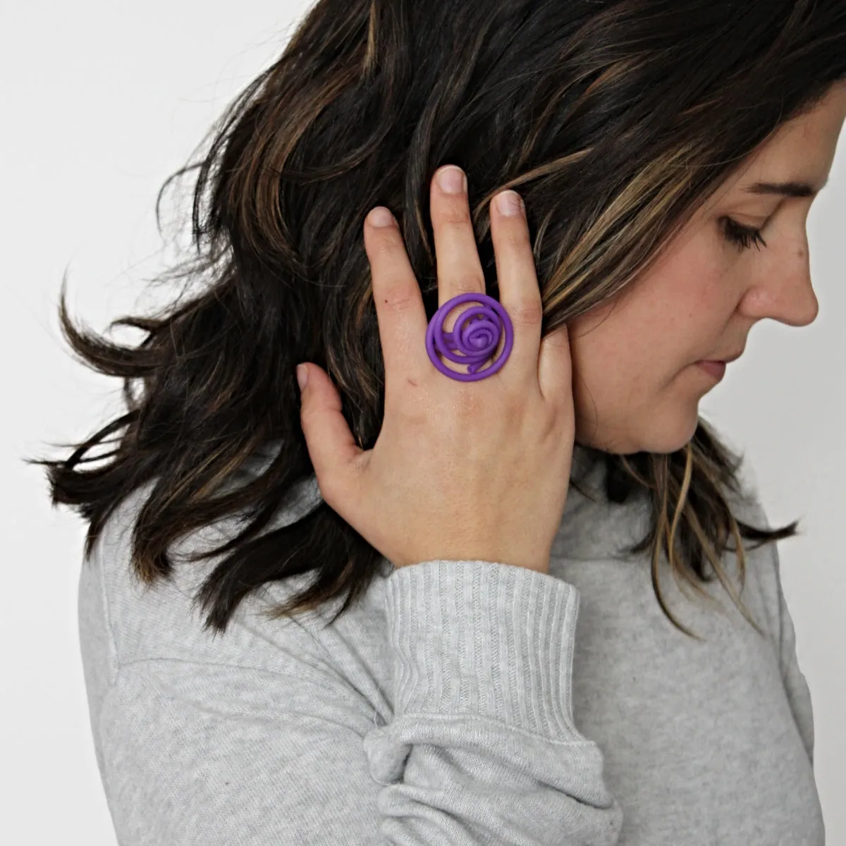 Purple Cefalu Swirl Ring