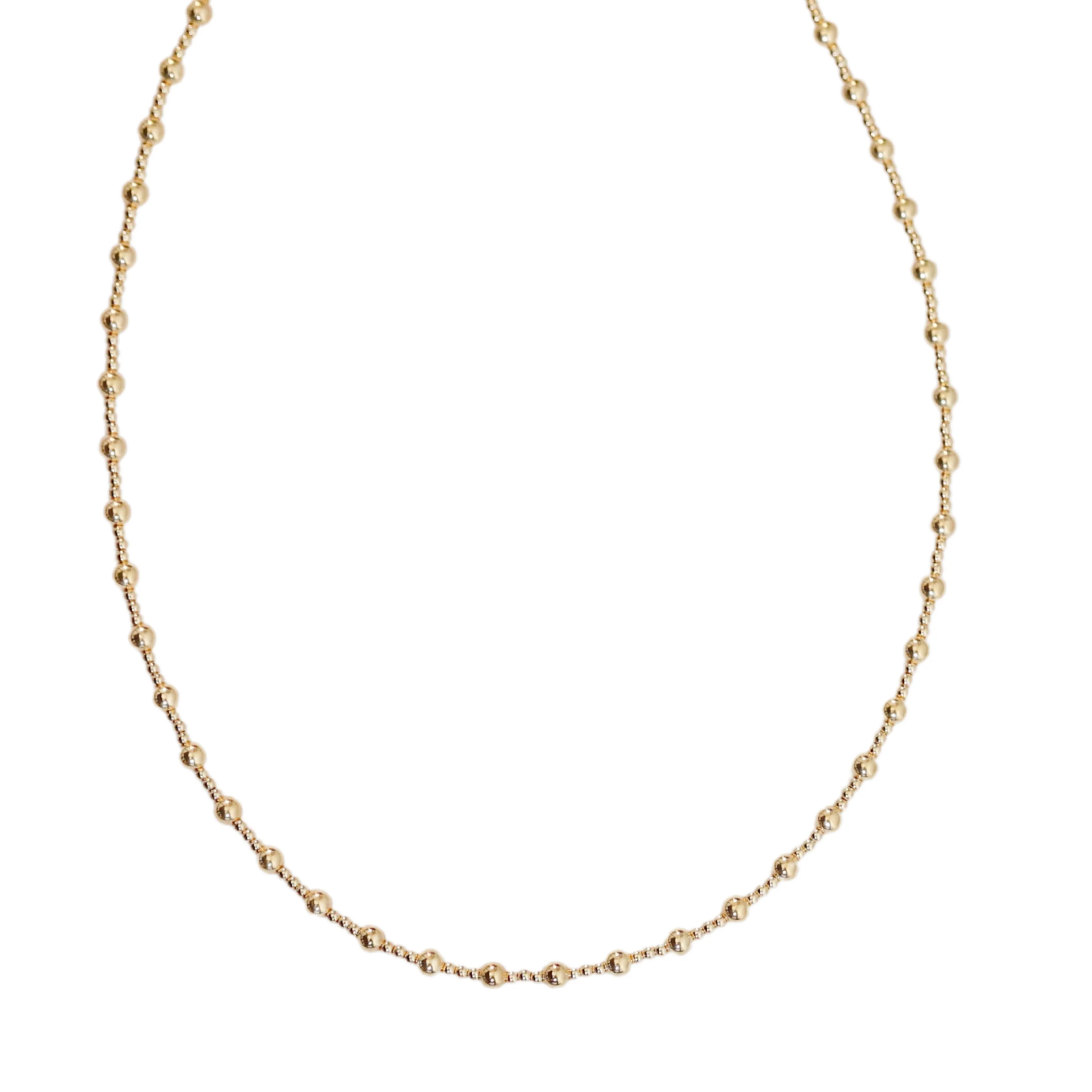 "ANGELINA" 14K Gold Filled Ball Beaded Choker/Necklace