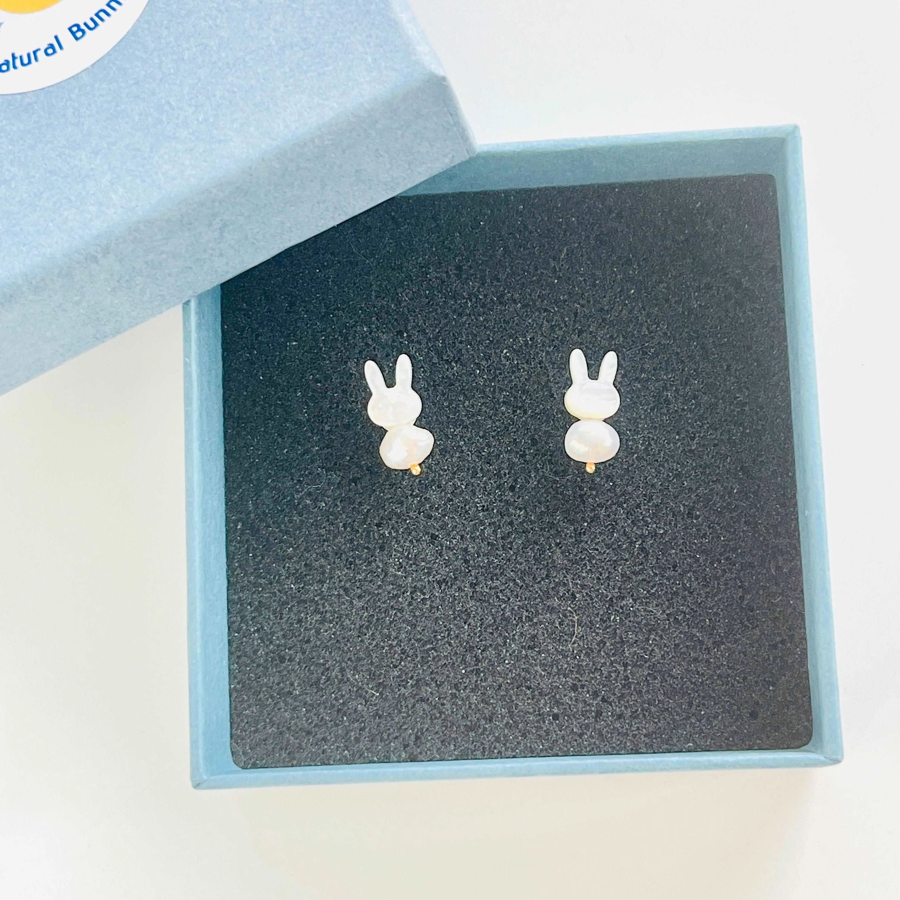 Rabbit Pearl Stud Earrings