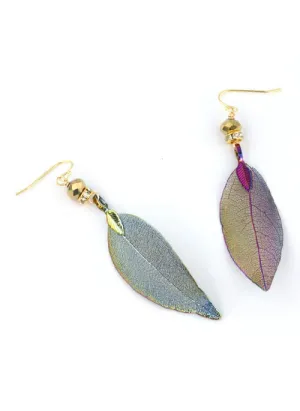 Rainbow Leaf Earrings