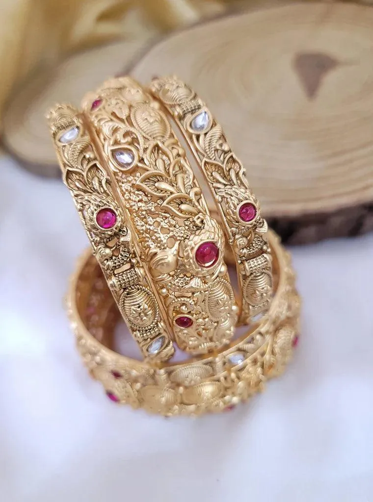 Rajwadi Judau Kada Set, Rajwadi kada 6 Psc, Pachali bangles , Meenakari Kada, Indian Wedding jewelry, Kundan bridal bangles Set, Set of 2