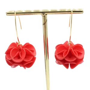 Red Rose Earrings