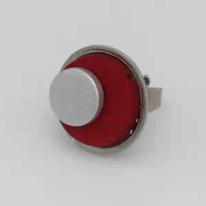 Red Stacked Luna Ring