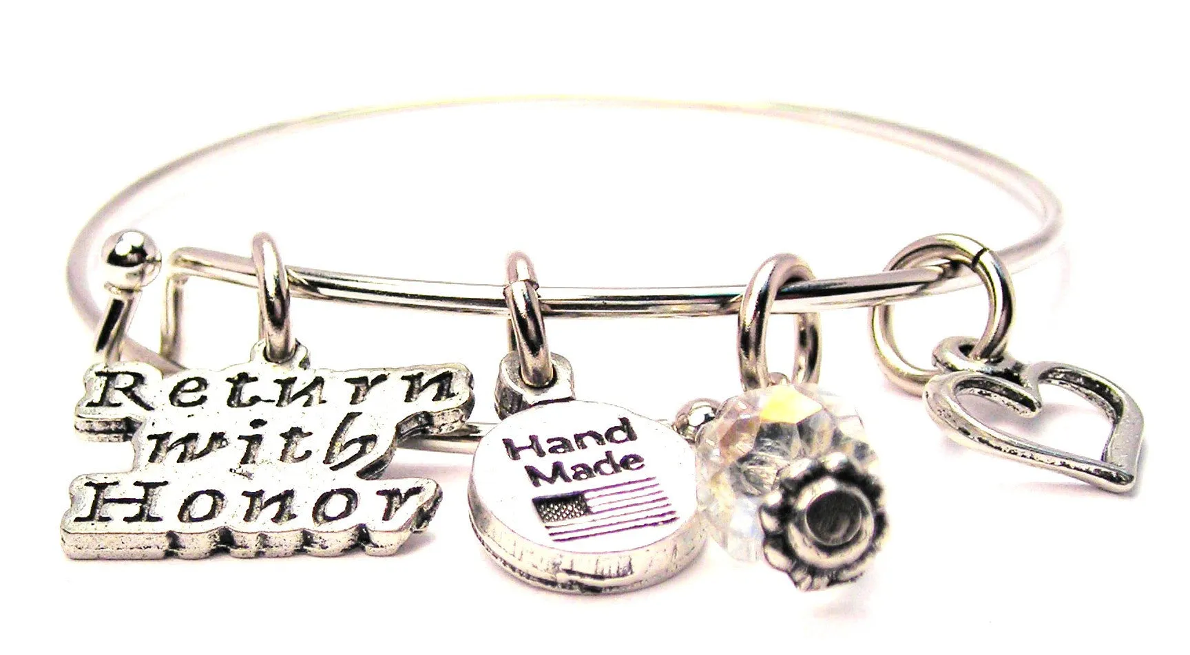 Return With Honor Expandable Bangle Bracelet