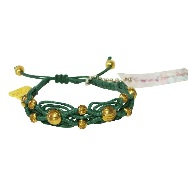 Rose Gonzales "Natalie" Mermaid Collection Woven Bracelet in Deep Sea Green