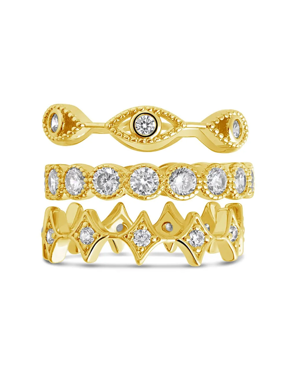 Roxie CZ Stacking Ring Set of 3