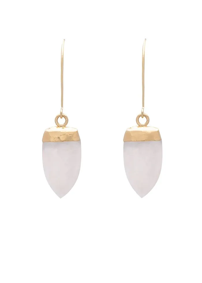 Sarah Mulder Spark Earrings Moonstone (Silver or Gold)