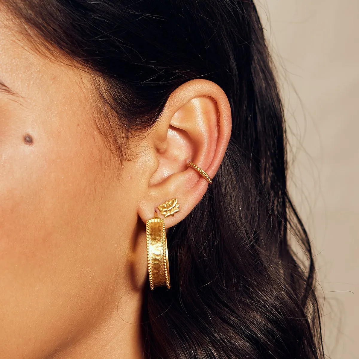 SATYA EG034-HOOP - Bold Spirit Gold Hoop earrings