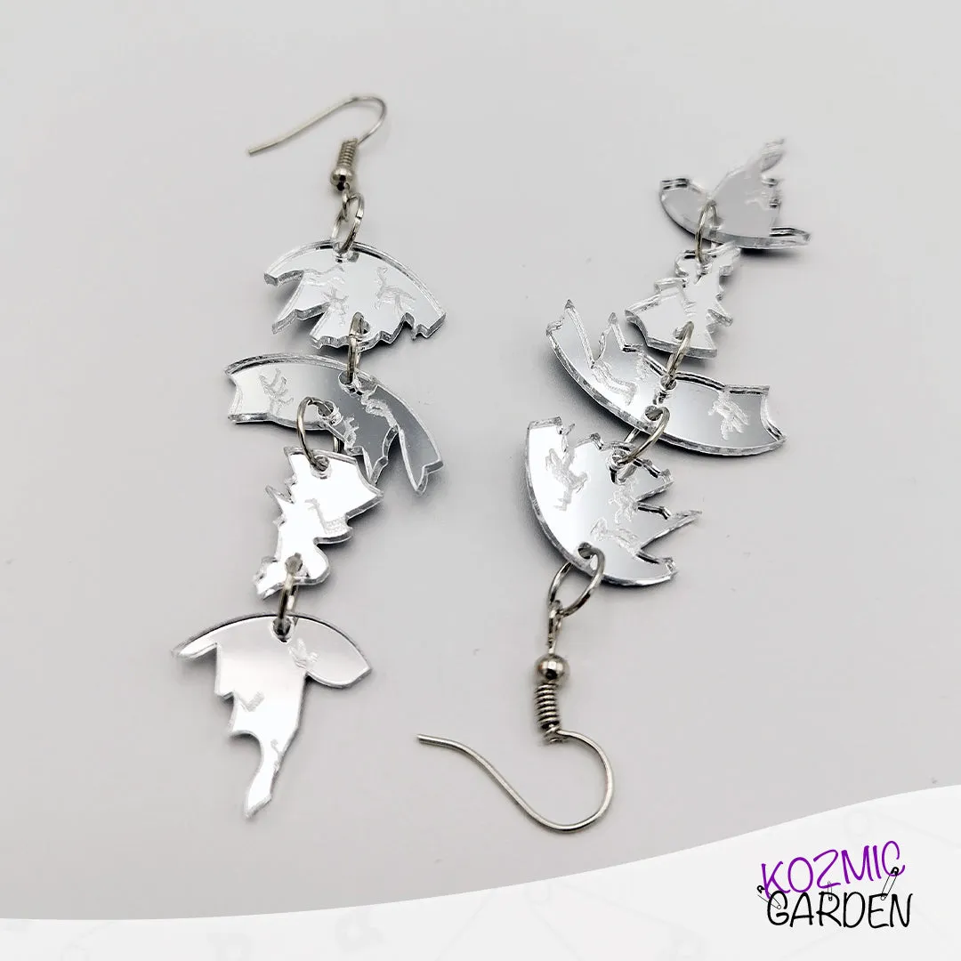 Shattered Mirror Pieces Earrings | Embrace Your Reflection!