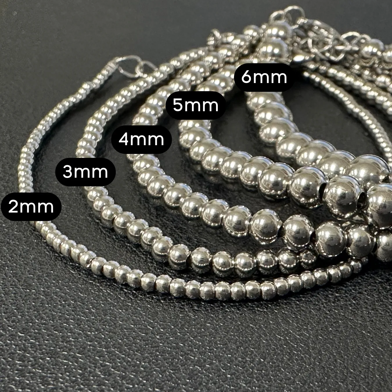 SILVER BALL BRACELETS - Stack or Individual