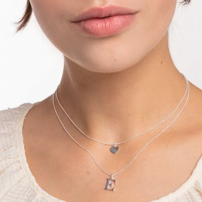 Silver Heart Necklace KE2049-001-21