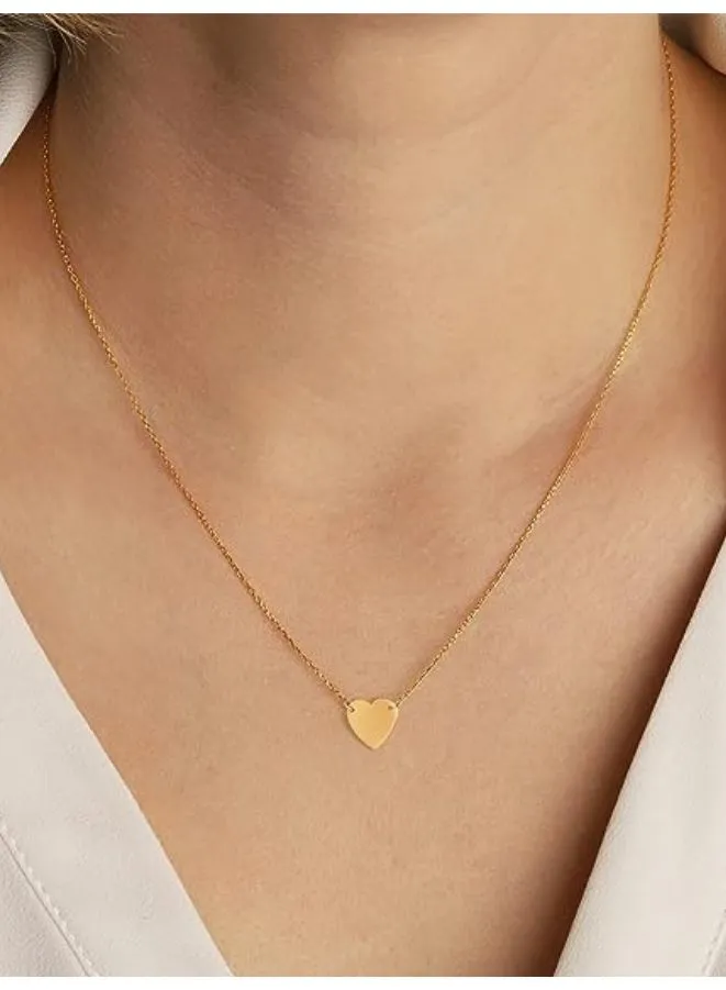 Simple Love Heart Pendant Necklace Choker Chain  | Valentine's day Necklace for women, girls and teens.