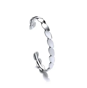 Smooth Silver Pebbles Bangle