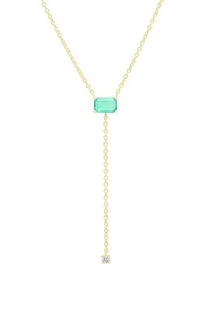 Solitaire Emerald Lariat