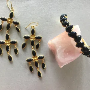 Sophia Earrings With Black Onyx