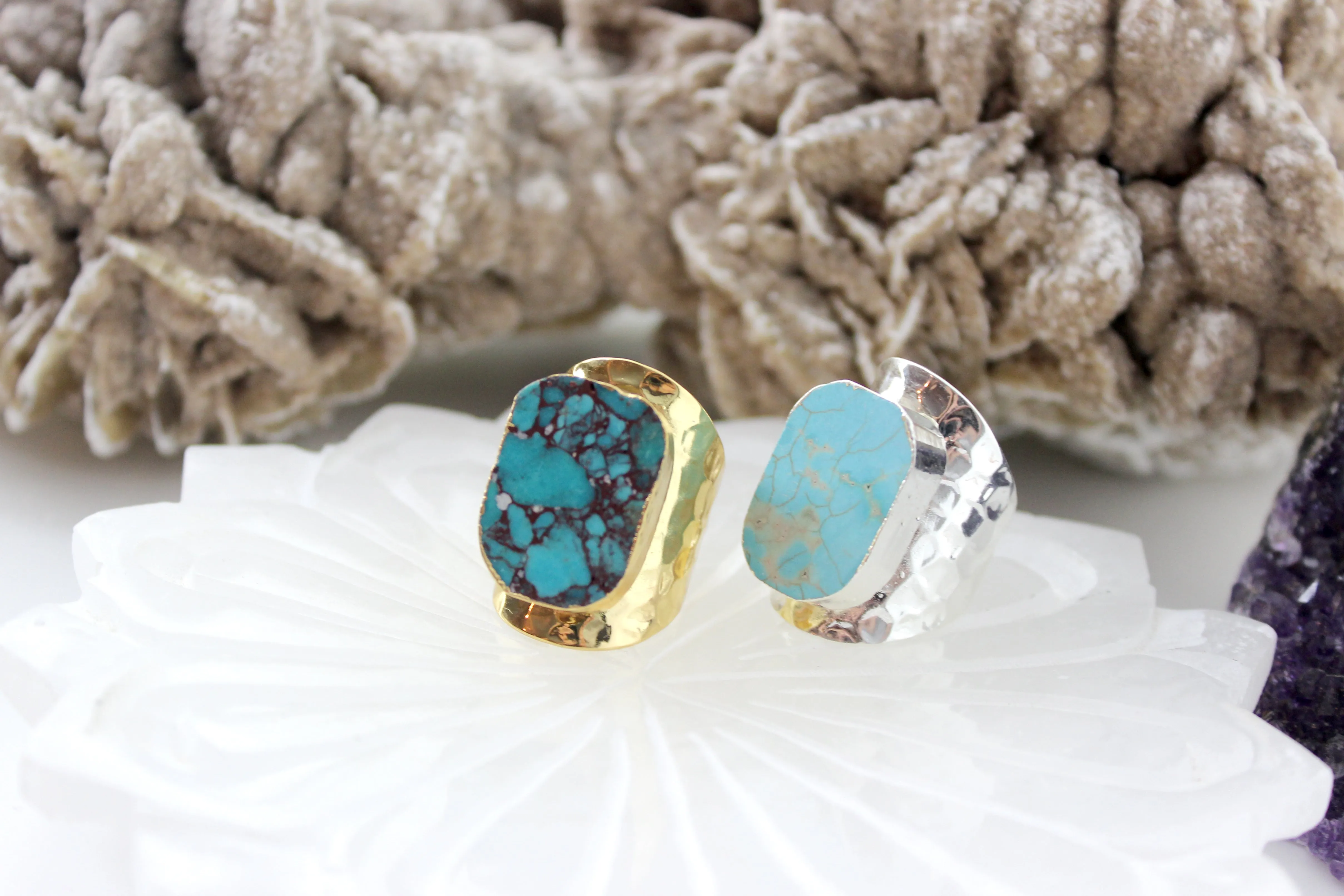 Stand Tall // Turquoise Statement Ring, Gold or Silver, Boho Jewelry, Modern Bohemian // BH-R007