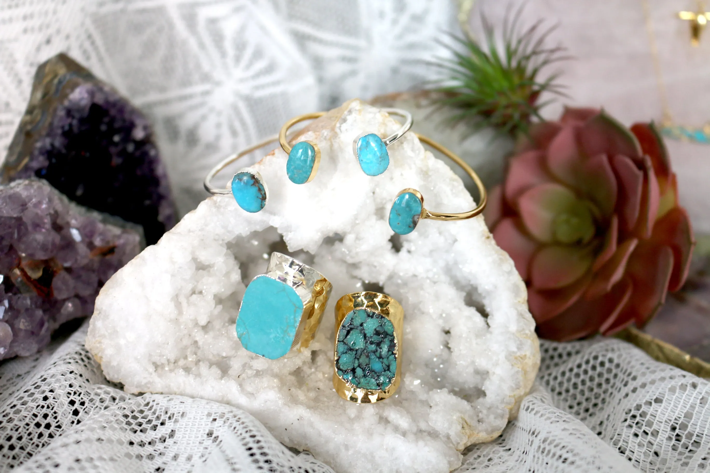 Stand Tall // Turquoise Statement Ring, Gold or Silver, Boho Jewelry, Modern Bohemian // BH-R007