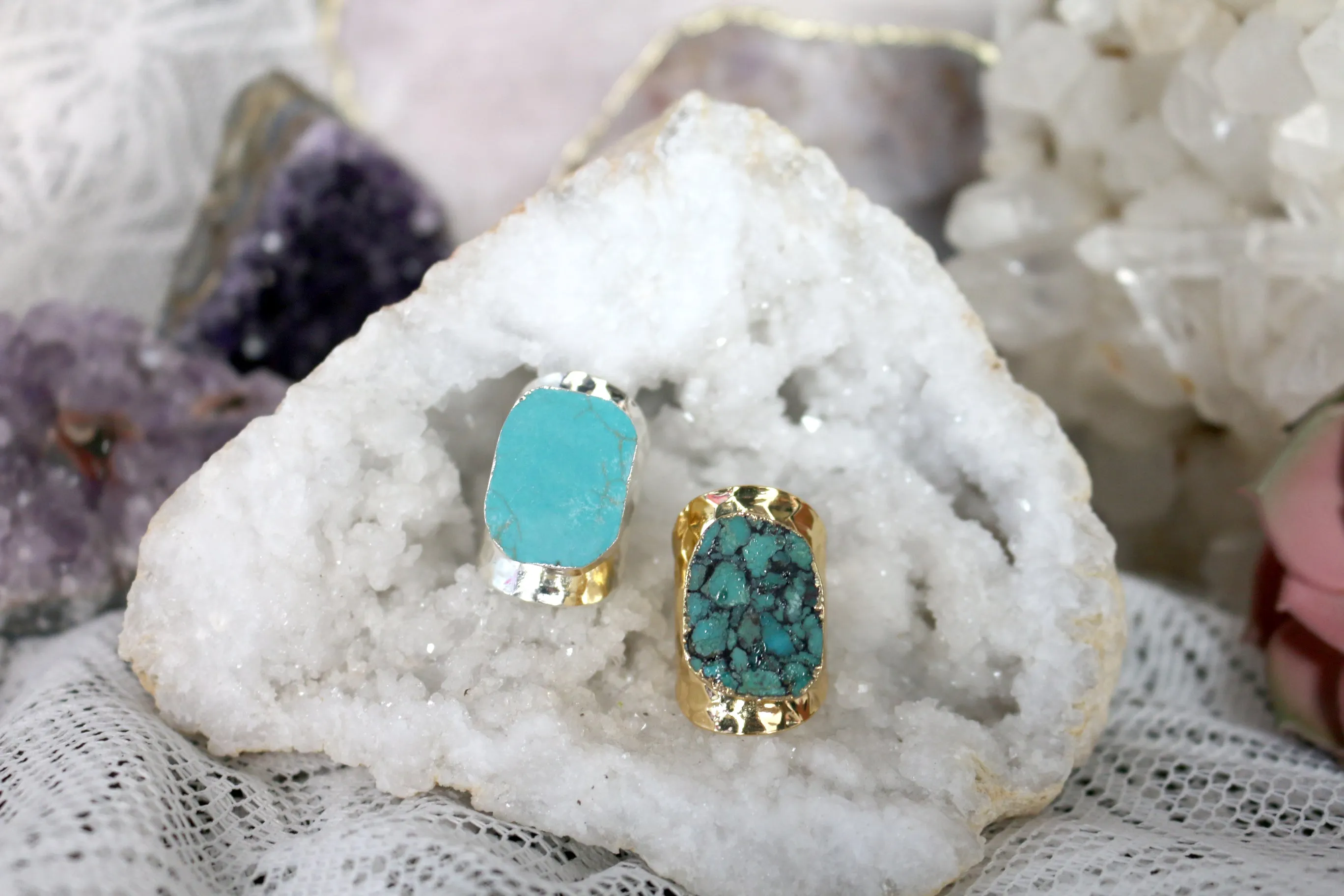 Stand Tall // Turquoise Statement Ring, Gold or Silver, Boho Jewelry, Modern Bohemian // BH-R007