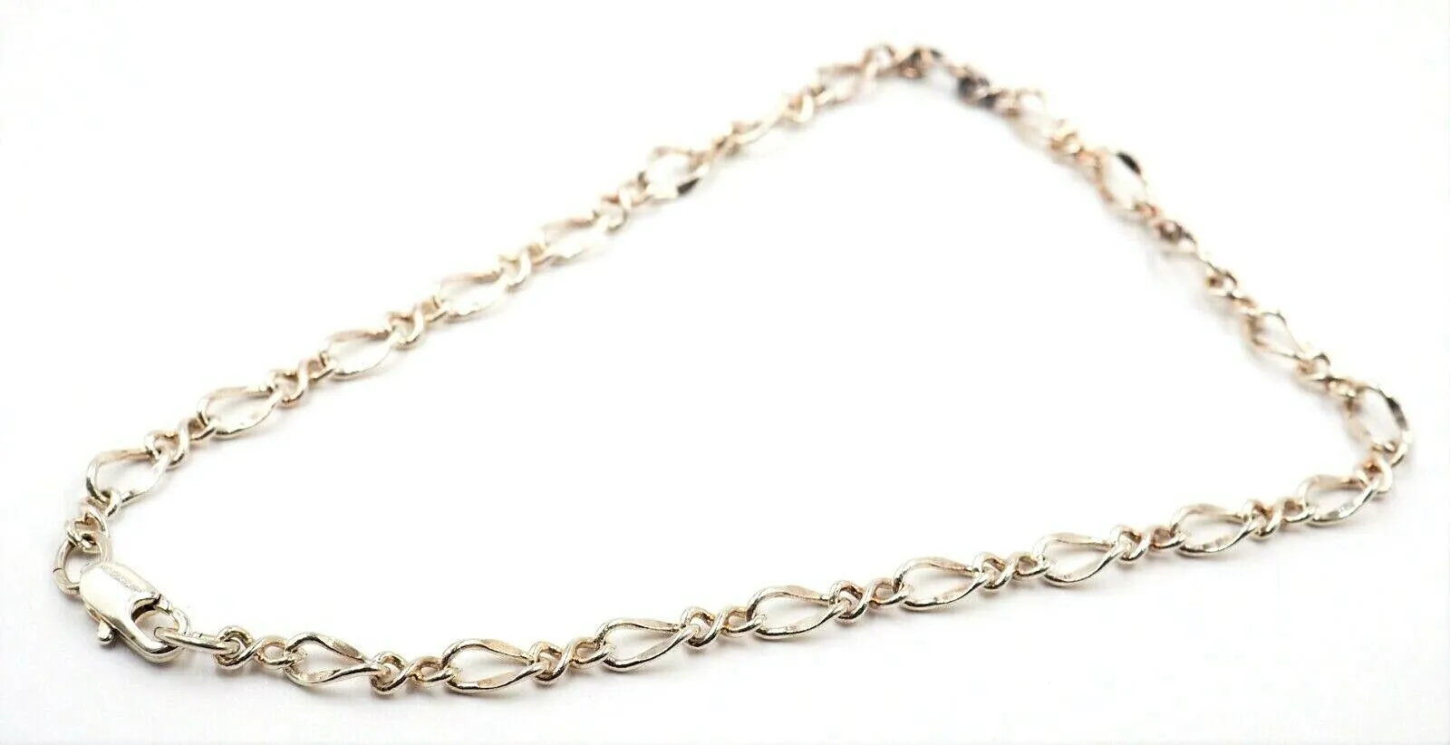 Sterling Silver Figaro Chain Bracelet - Length: 25cm - Fine Jewellery