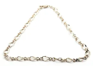 Sterling Silver Figaro Chain Bracelet - Length: 25cm - Fine Jewellery