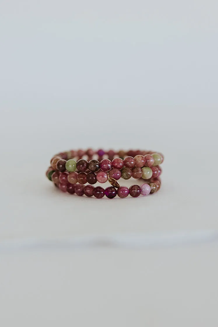 Stretchy Bracelet - Pink Tourmaline