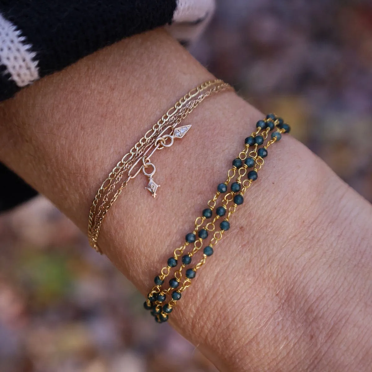 Sunstone, Citrine, Quartz, Gold Vermeil Magnetic Bracelet