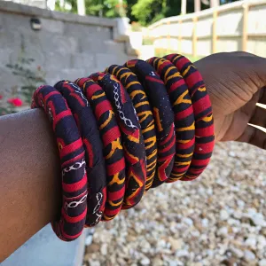 Toghu Bamenda African Print Small Bangle Bracelets