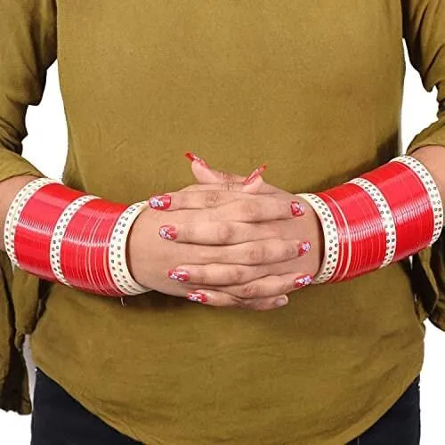 Traditional & Elegant Vivah Marriage Wedding Bridal tradition Chura, Chuda Bangles for Bridal