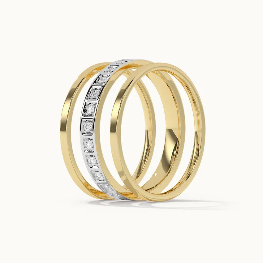 Trio Stackable Diamond Band