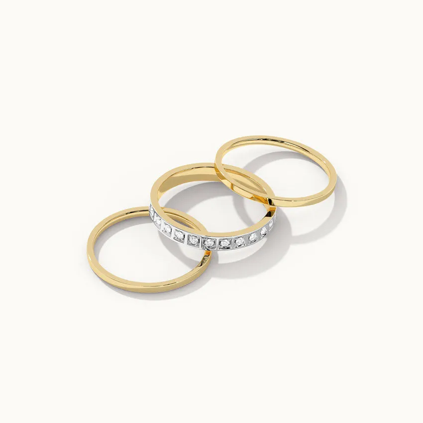 Trio Stackable Diamond Band