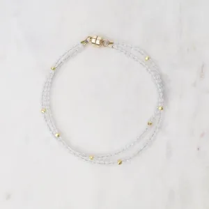 Two Rainbow Moonstone Bracelet