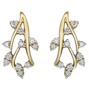 Vine-Inspired Diamond Earrings