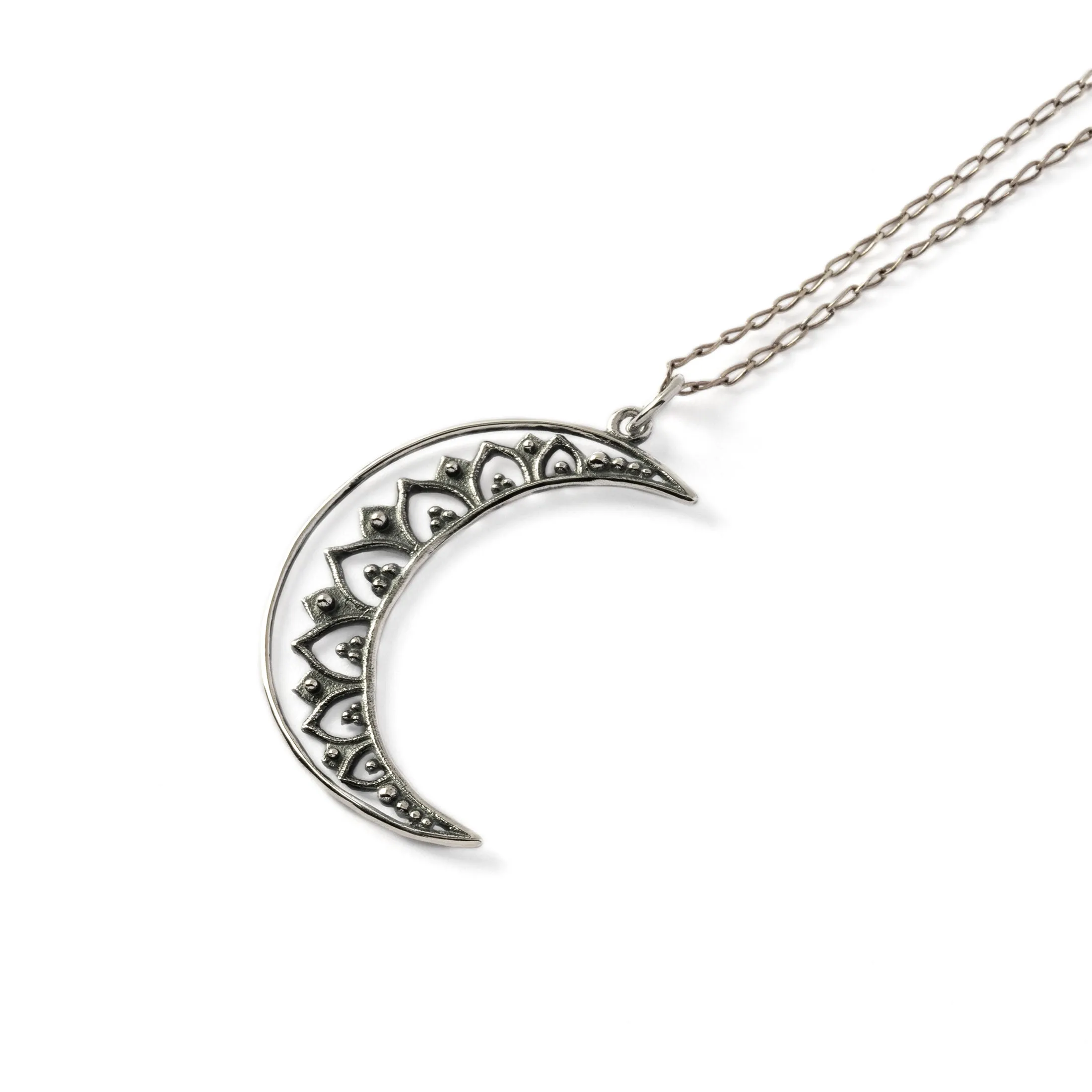 Vinyasa Moon Silver Necklace