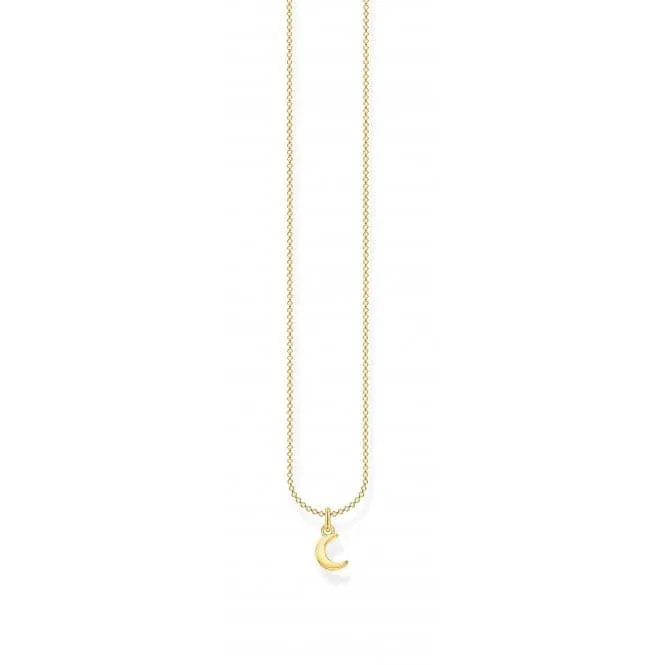 Yellow Gold Moon Necklace 45cm KE2051-413-39-L45v