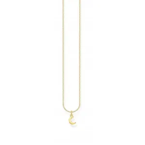 Yellow Gold Moon Necklace 45cm KE2051-413-39-L45v