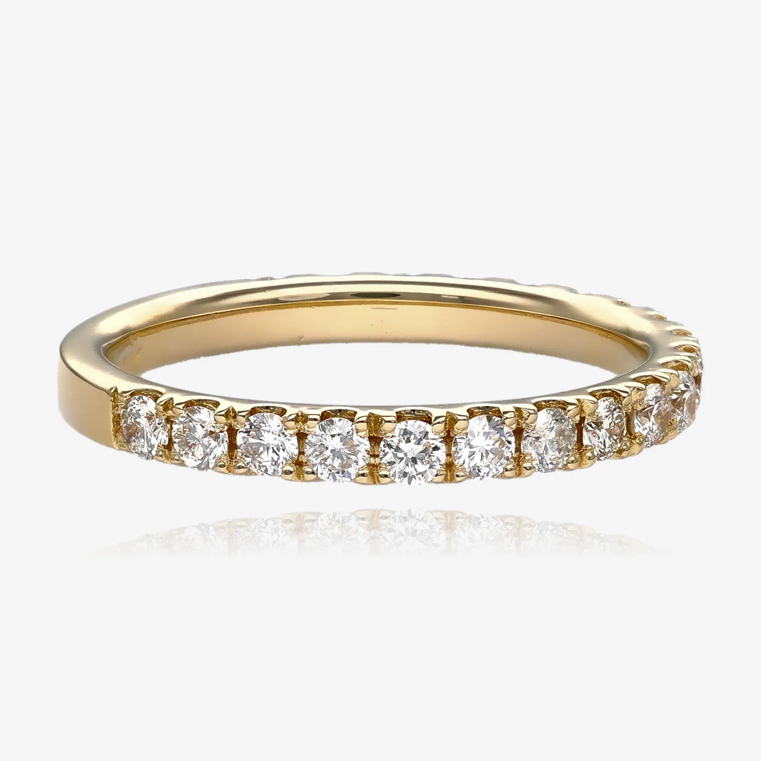 Yellow Gold Natural Diamond Line Band