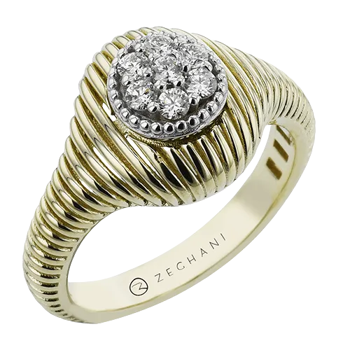 ZR2433 Right Hand Ring in 14k Gold with Diamonds